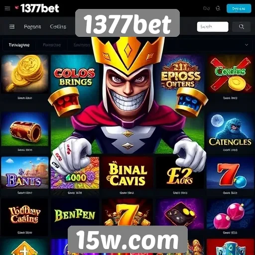Variedade de jogos disponíveis no 1377bet